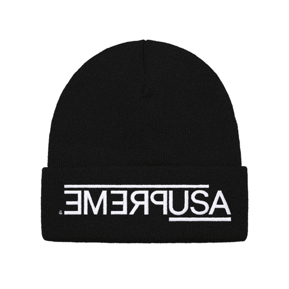 Supreme USA Beanie Black