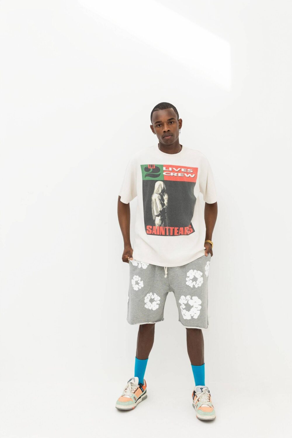 Saint Michael x Denim Tears Short Sleeve T-Shirt Vintage White - Image 3