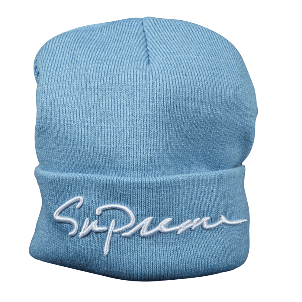 Supreme Classic Script Beanie Slate AFV Clothes
