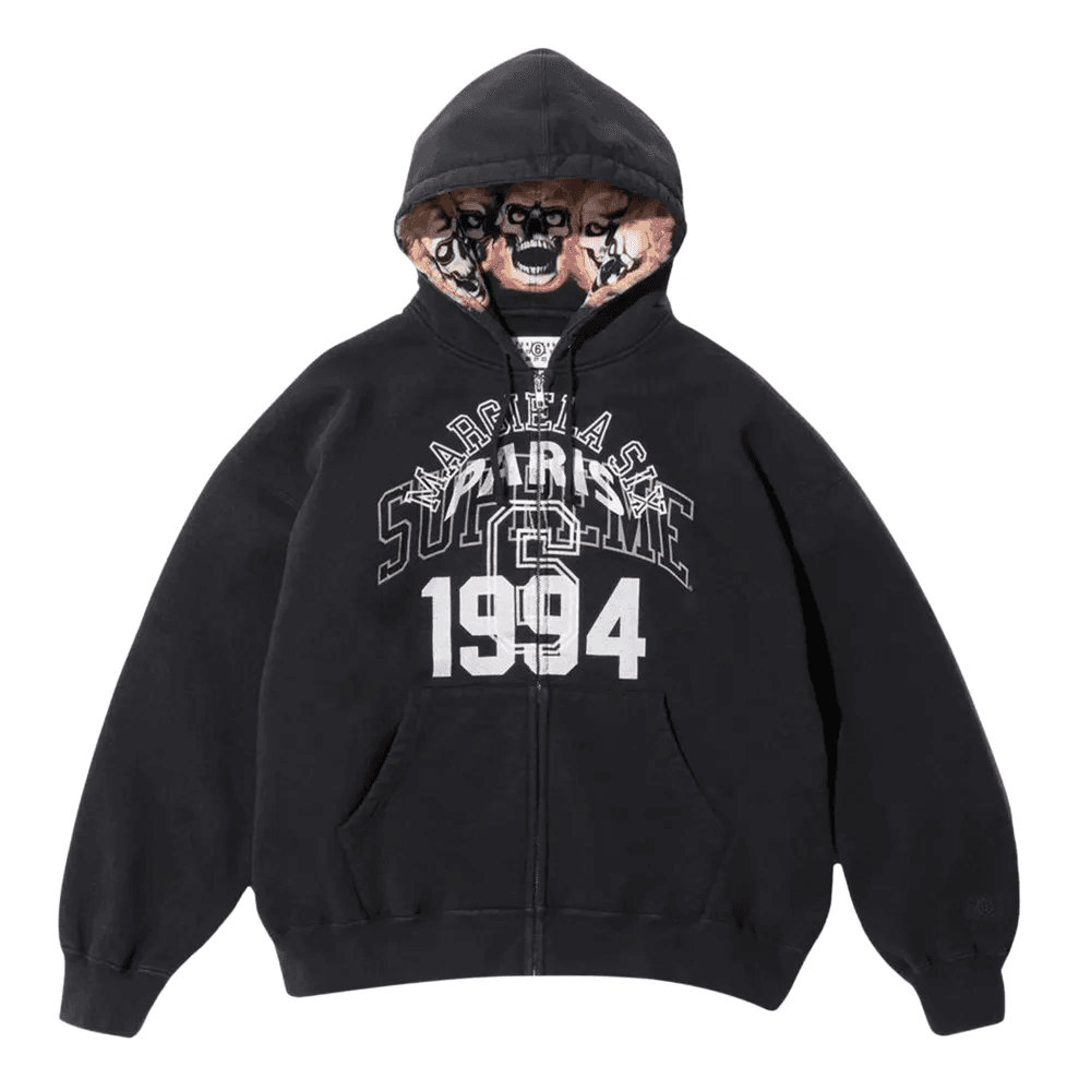 Supreme MM6 Maison Margiela Zip Up Hooded Sweatshirt Black 1 Supreme MM6 Maison Margiela Zip Up Hooded Sweatshirt Black