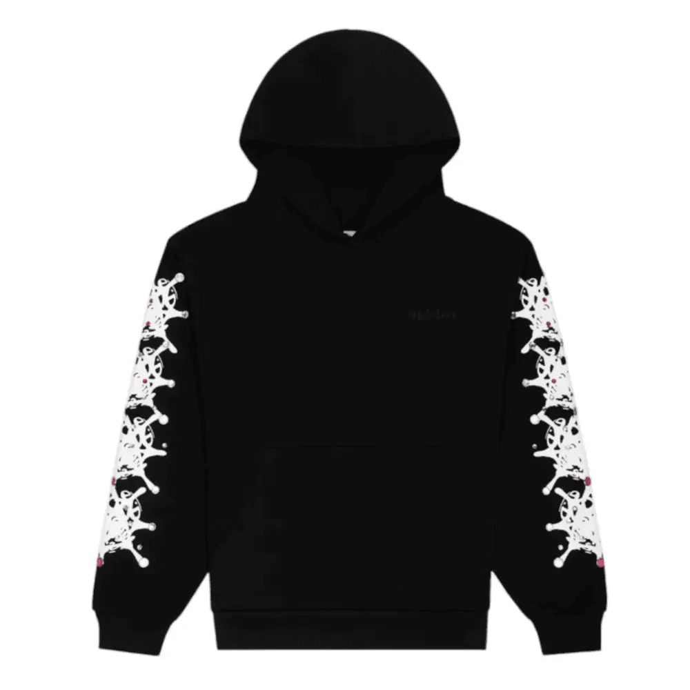 Supreme Style Blueprint Sp5der Stone Hoodie Black 1 Supreme Style Blueprint Sp5der Stone Hoodie Black